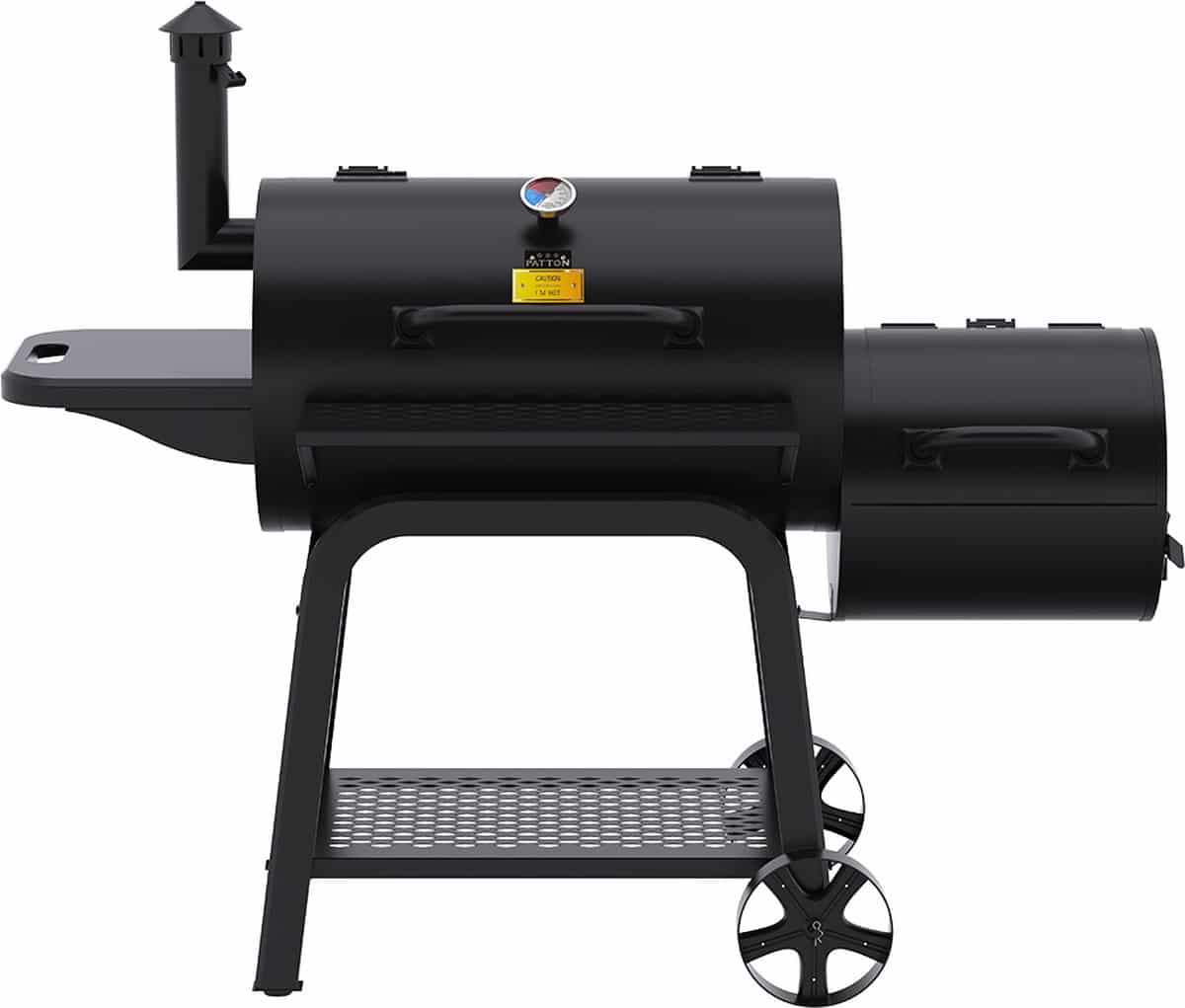 patton oklahoma smoker houtskoolbarbecue zwart