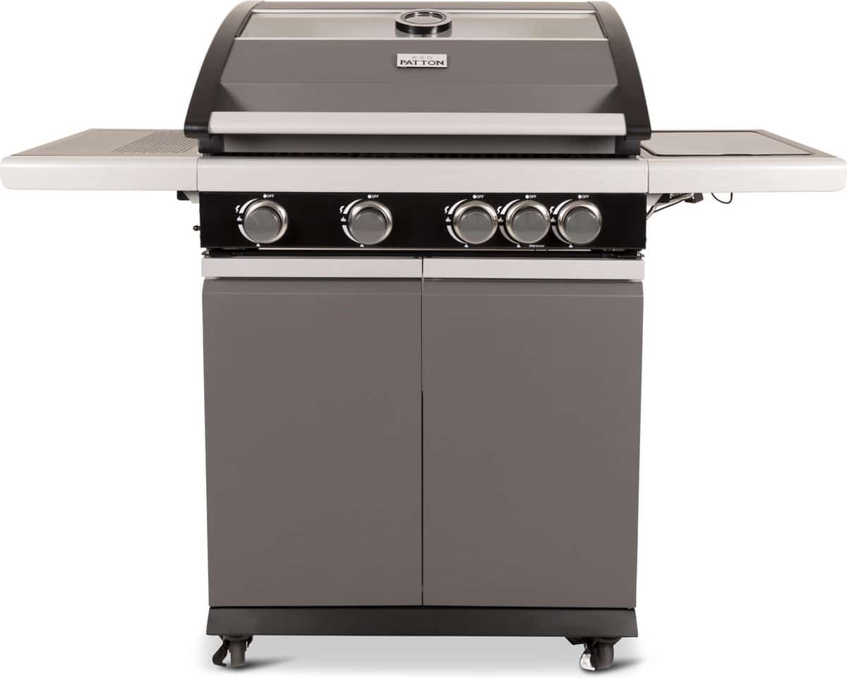 patton patio pro chef 4+1 gasbarbecue frozen grey