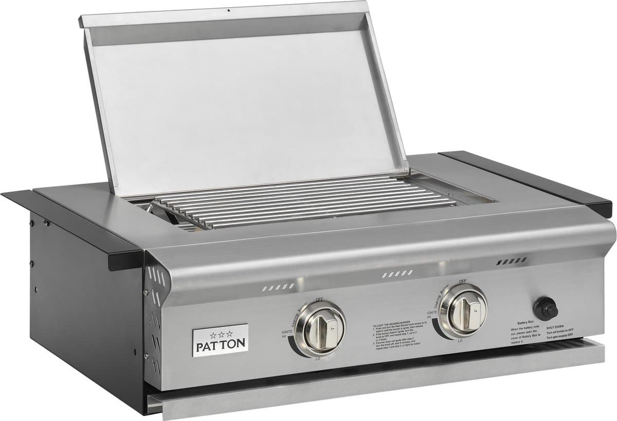 patton patron inbouw gasbarbecue 2 brander