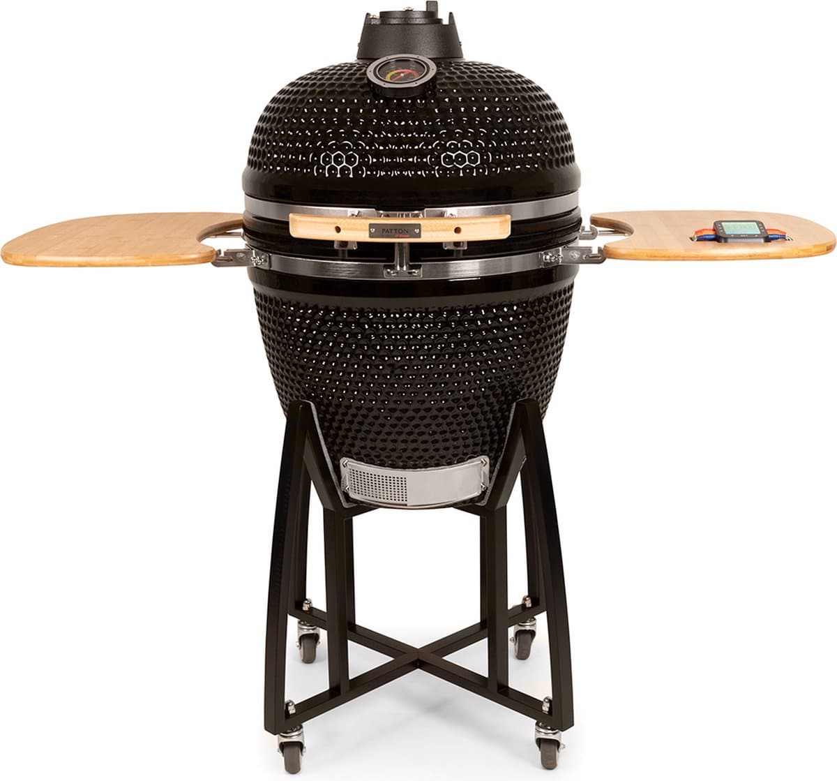 patton premium kamado 21″ incl. bluetooth kerntemperatuurmeter en led