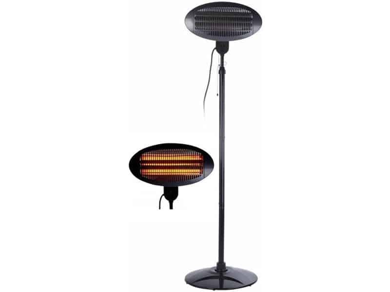 Perel - Staande Terraswarmer - Terrasverwarmer - In Hoogte Verstelbaar