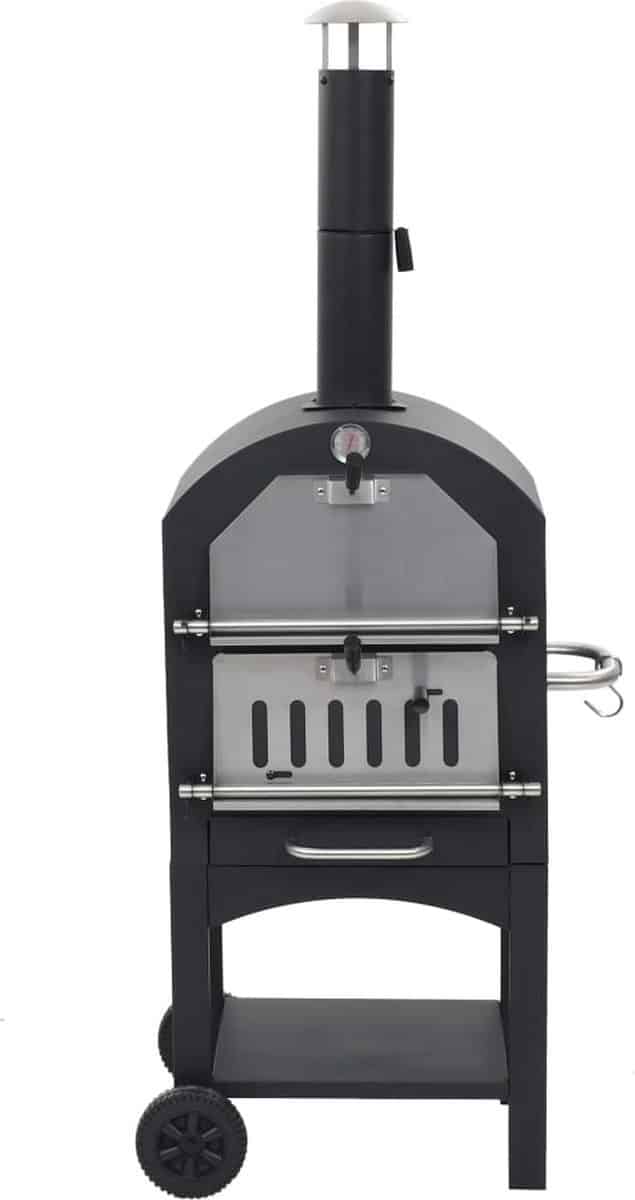 pizzaoven staand op houtskool incl. pizzasteen, hoogte 157cm