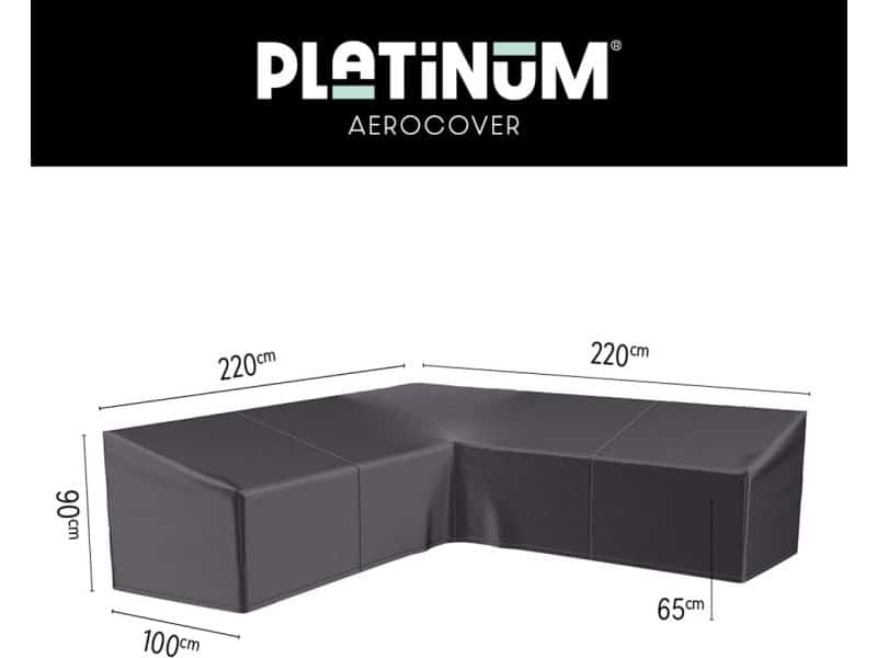 Platinum AeroCover - Loungebankhoes L-vorm - 220x220x100xH65/90cm - Ademend