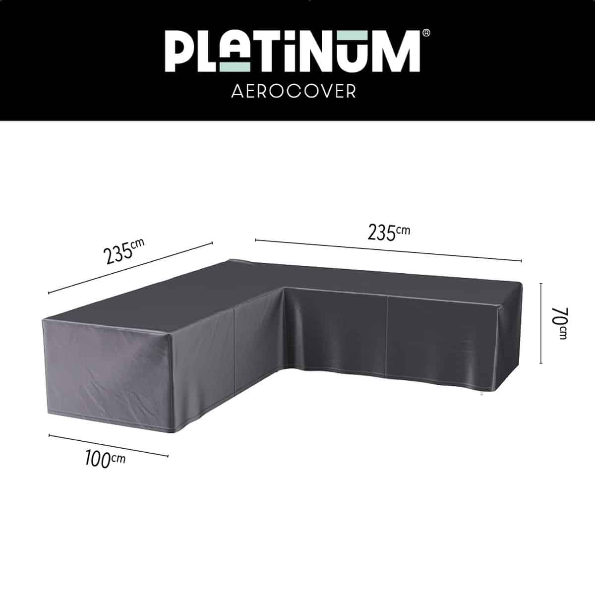 platinum aerocover loungebankhoes l vorm 235x235x100xh70cm ademend