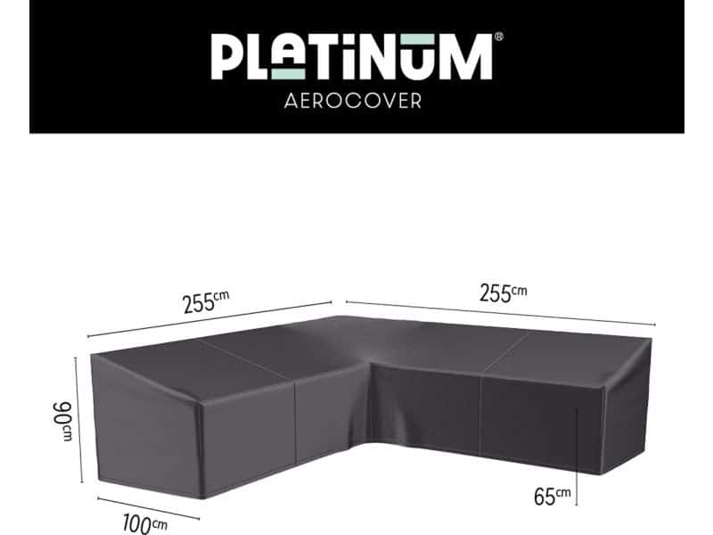 Platinum AeroCover - Loungebankhoes L-vorm - 255x255x100xH65/90cm - Ademend