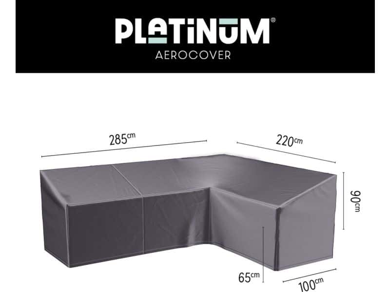 Platinum AeroCover - Loungebankhoes L-vorm - 285x220x100xH65/90 Rechts - Ademend