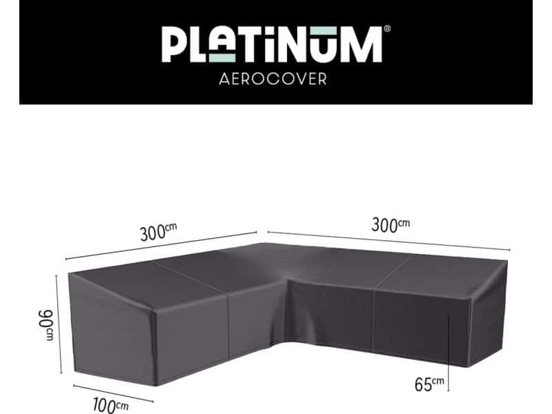 Platinum AeroCover - Loungebankhoes L-vorm - 300x300x100xH65/90cm - Ademend