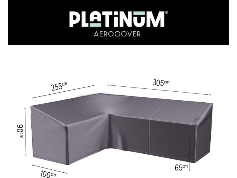 Platinum AeroCover - Loungebankhoes L-vorm - 305x255x100xH65/90cm Links - Ademend