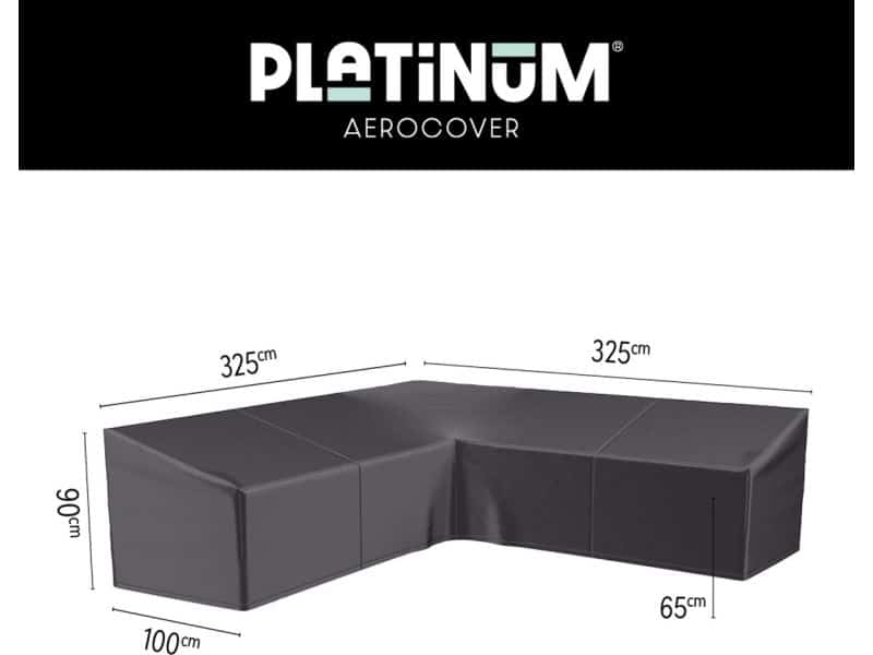 Platinum AeroCover - Loungebankhoes L-vorm - 325x325x100xH65/90cm - Ademend