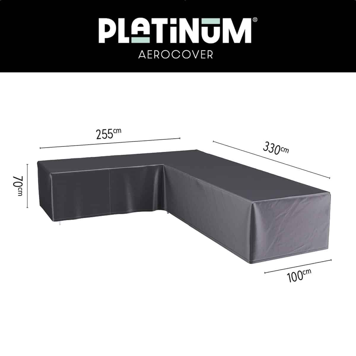 platinum aerocover loungebankhoes l vorm 330x255x100xh70cm links ademend