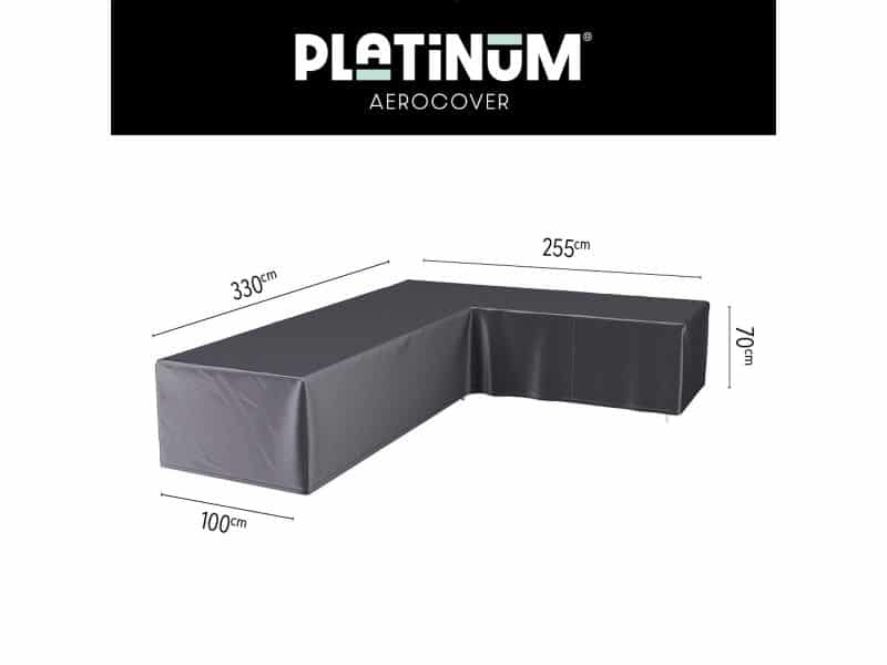 Platinum AeroCover - Loungebankhoes L-vorm - 330x255x100xH70cm Rechts - Ademend