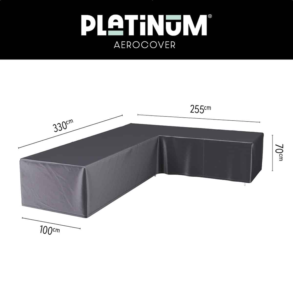 platinum aerocover loungebankhoes l vorm 330x255x100xh70cm rechts ademend