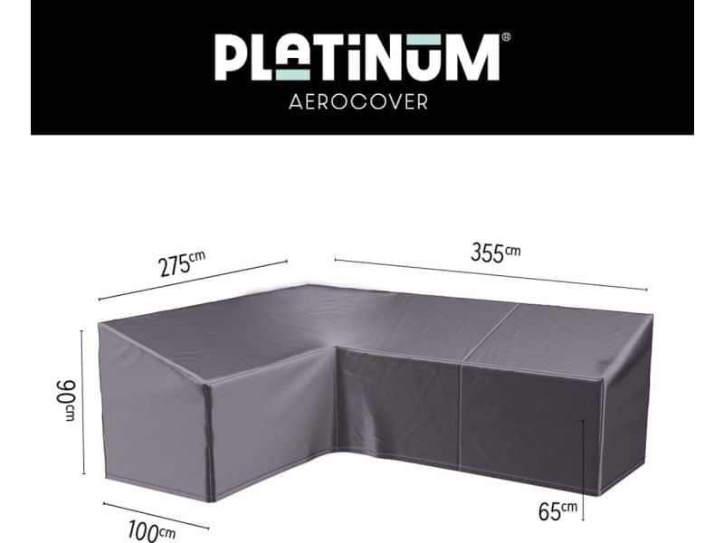 Platinum AeroCover - Loungebankhoes L-vorm - 355x275x100xH65/90cm Links - Ademend