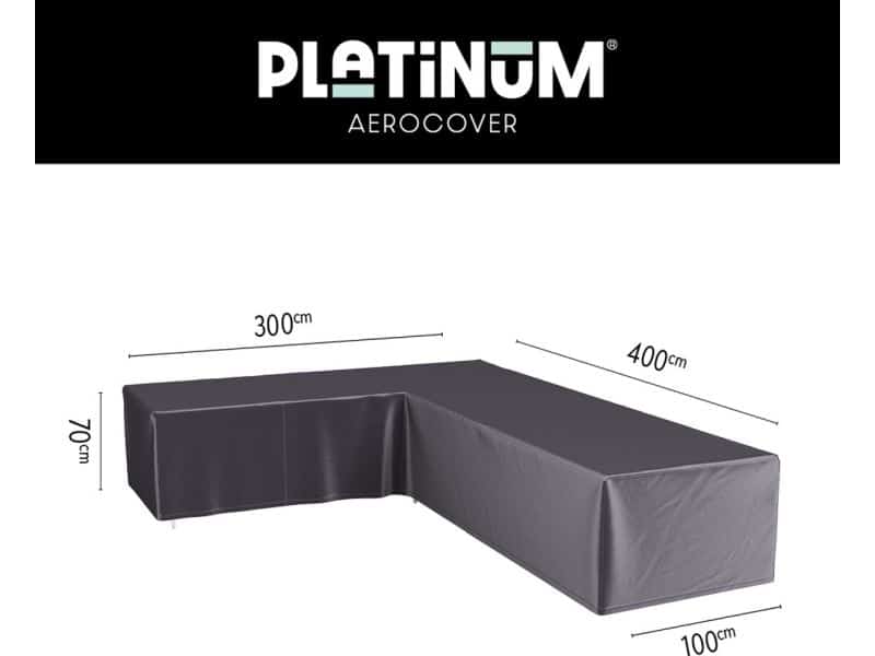 Platinum AeroCover - Loungebankhoes L-vorm - 400x300x100xH70 Links - Ademend