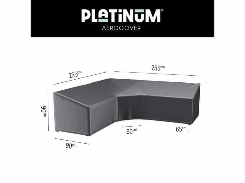 Platinum AeroCover - Loungebankhoes L-vorm Trapezium - 255x255x90xH65/90cm - Ademend