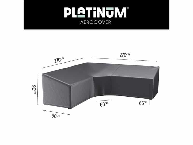 Platinum AeroCover - Loungebankhoes L-vorm Trapezium - 270x270x90xH65/90cm - Ademend