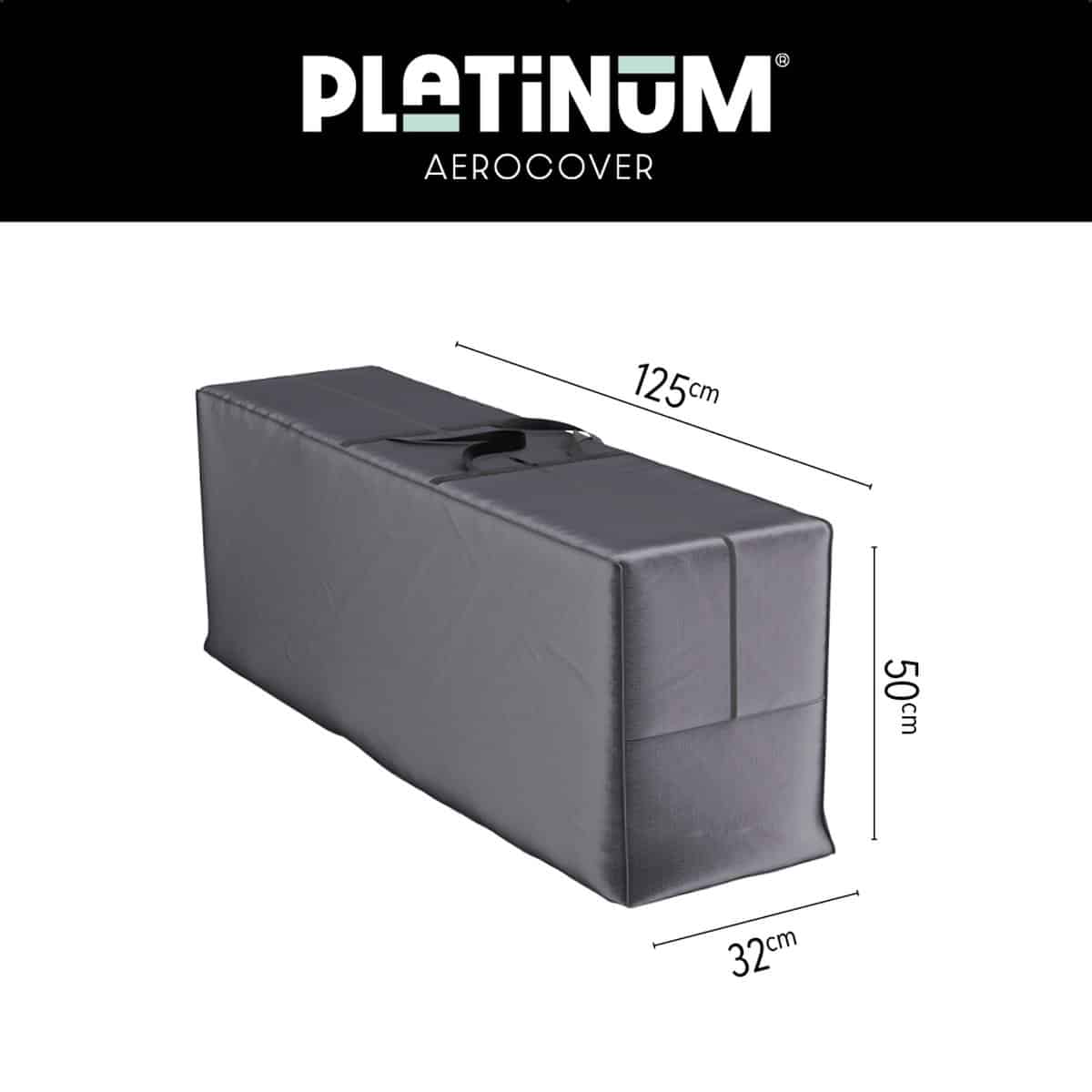 platinum aerocover tuinkussenhoes 125x32xh50cm ademend hoge