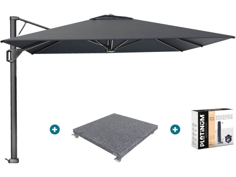 Platinum Beaufort Premium 3,2x3,2 m - Faded Black met voet