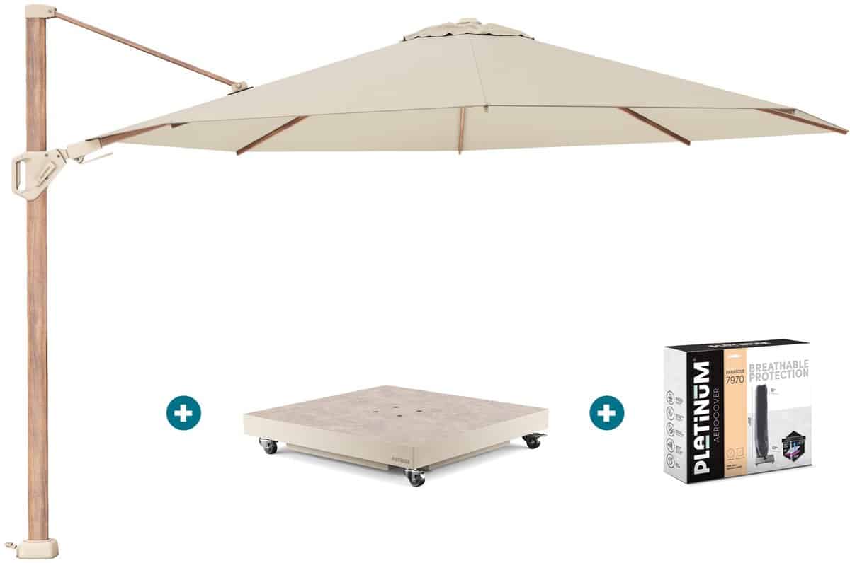 platinum challenger parasol premium t2 3.5 champagne teak +