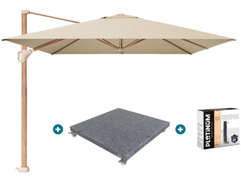 Platinum Challenger Premium T1 4x3 m - Champagne Teak met
