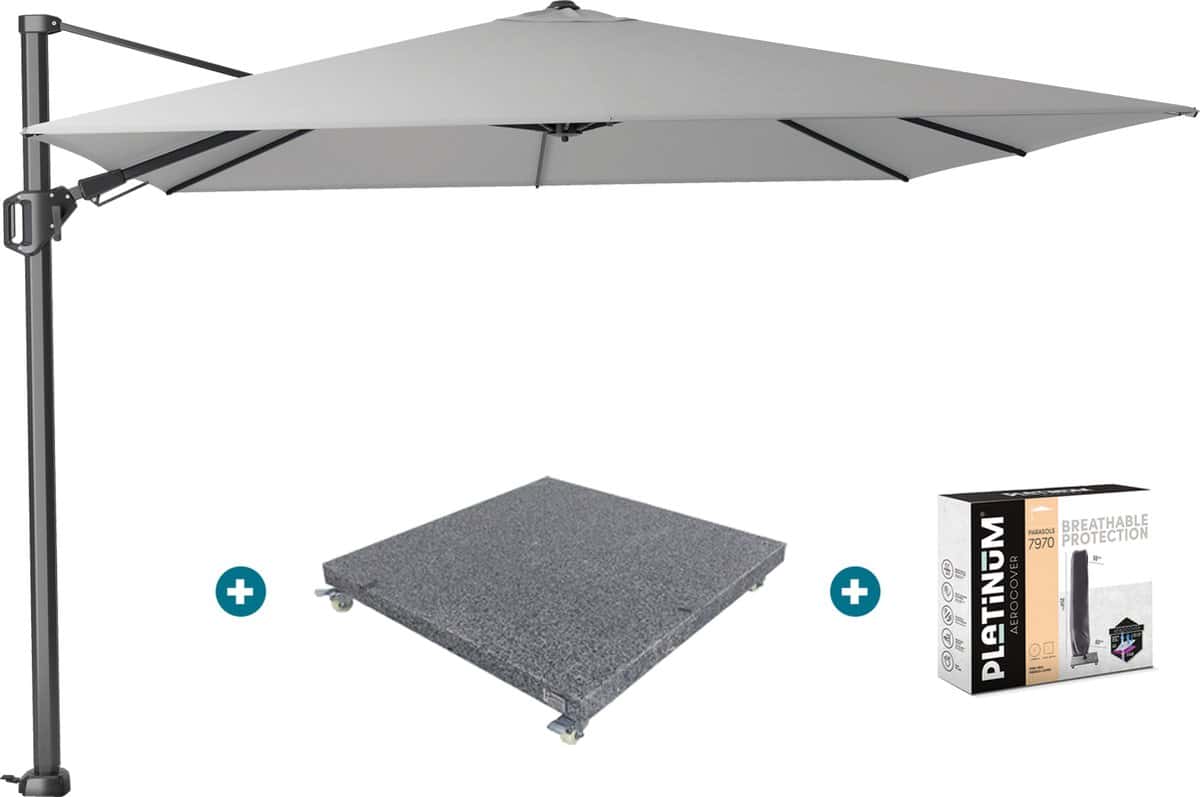 platinum challenger t2 3×3 m light grey met voet