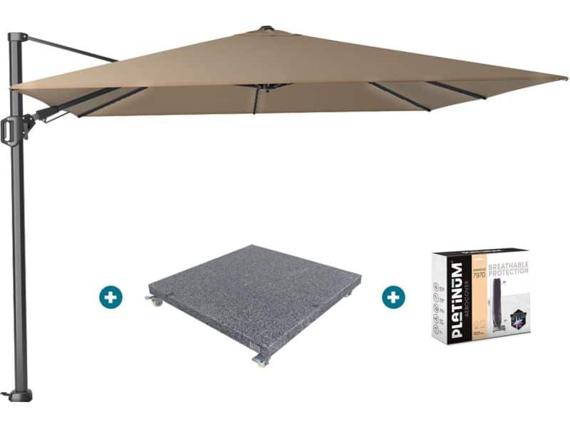 Platinum Challenger T2 3x3 m - Taupe met voet en