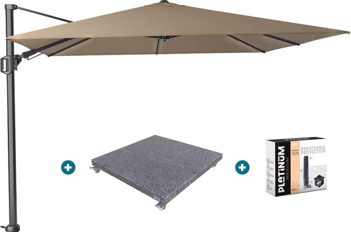 platinum challenger t2 3×3 m taupe met voet en