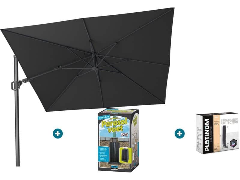 Platinum Challenger zweefparasol T2 - 3x3 m. - Faded Black