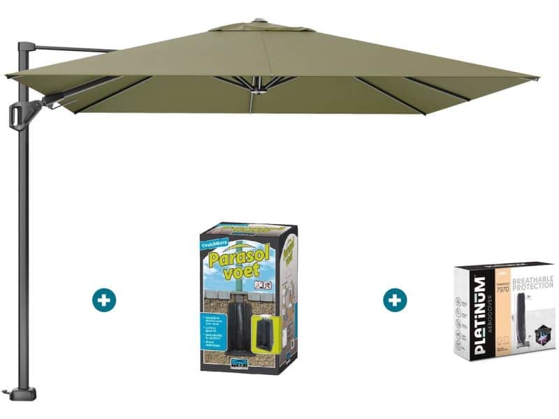 Platinum Challenger zweefparasol T2 - 3x3 m. - Lush green