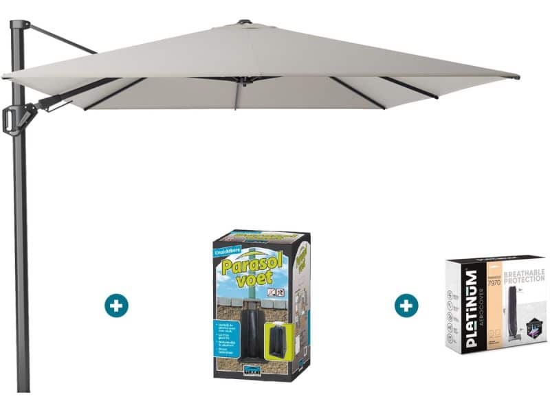 Platinum Challenger zweefparasol T2 Premium - 3,5x2,6 m. - Manhattan