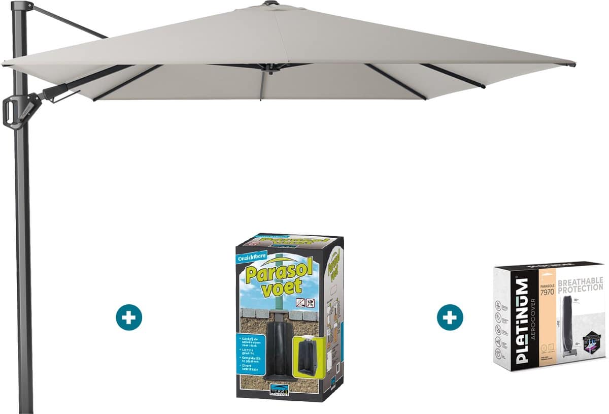 platinum challenger zweefparasol t2 premium 3,5×2,6 m. manhattan