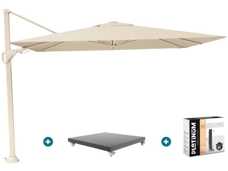 Platinum Nexus T2 zweefparasol 3x3 m. - Champagne sandstone