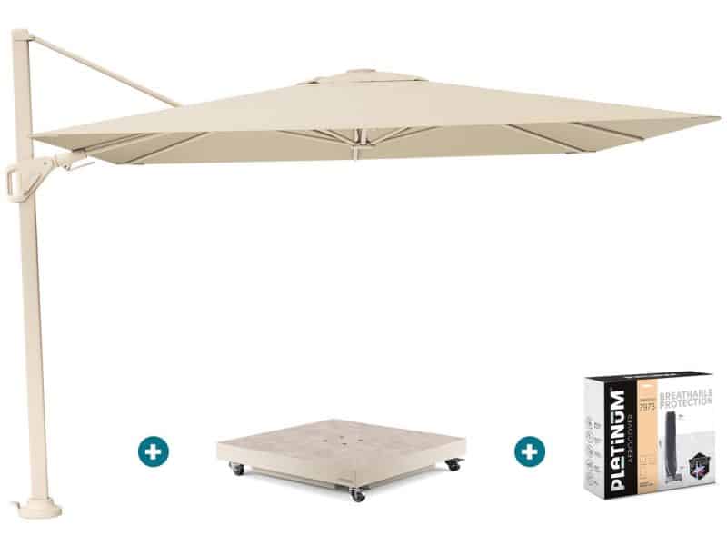 Platinum Nexus T2 zweefparasol 3x3 m. - Champagne sandstone