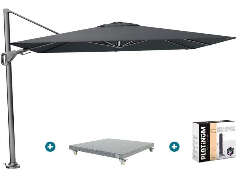Platinum Nexus T2 zweefparasol 3x3 m. - Faded black