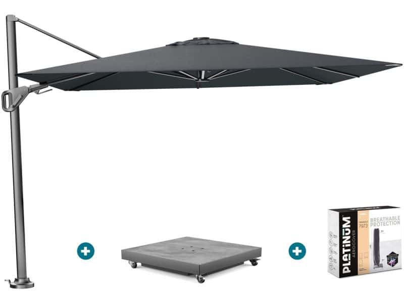 Platinum Nexus T2 zweefparasol 3x3 m. - Faded black