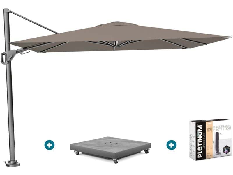 Platinum Nexus T2 zweefparasol 3x3 m. - Havanna taupe