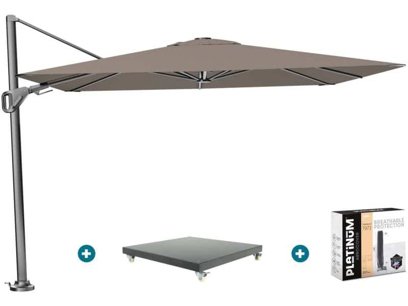 Platinum Nexus T2 zweefparasol 3x3 m. - Havanna taupe