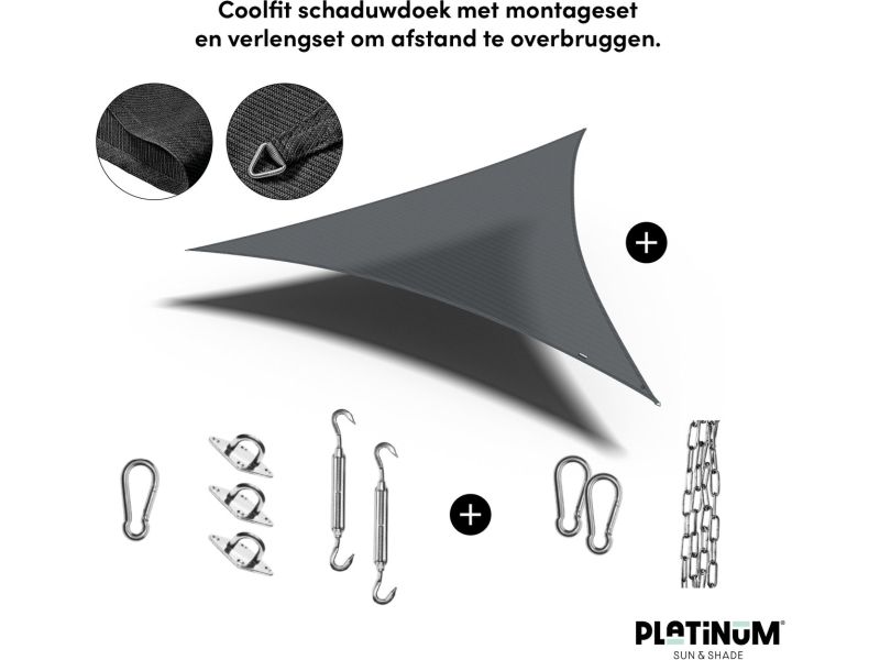 Platinum Sun & Shade - Coolfit - Schaduwdoek - Driehoek
