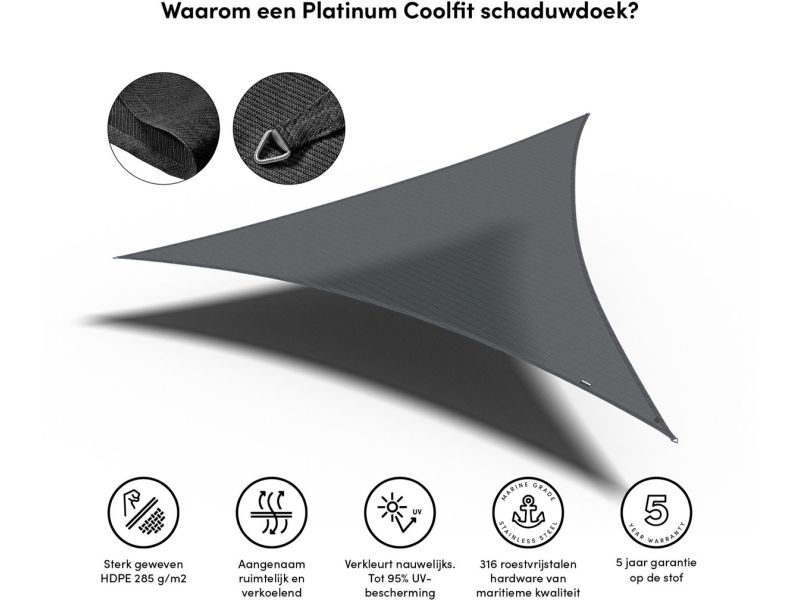 Platinum Sun & Shade - Coolfit - Schaduwdoek - Driehoek