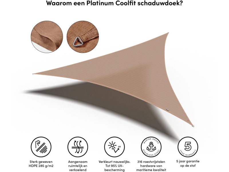 Platinum Sun & Shade - Coolfit - Schaduwdoek - Driehoek