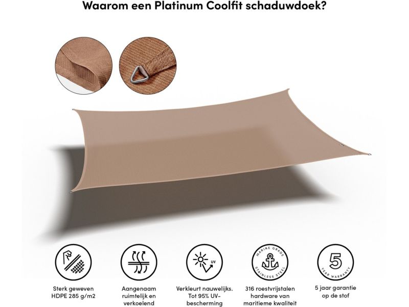 Platinum Sun & Shade - Coolfit - Schaduwdoek - Rechthoek