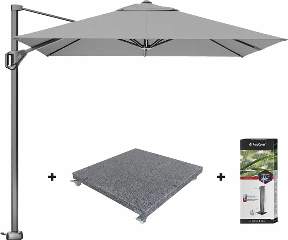 platinum voyager zweefparasol t1 2.5×2.5 m. light grey met
