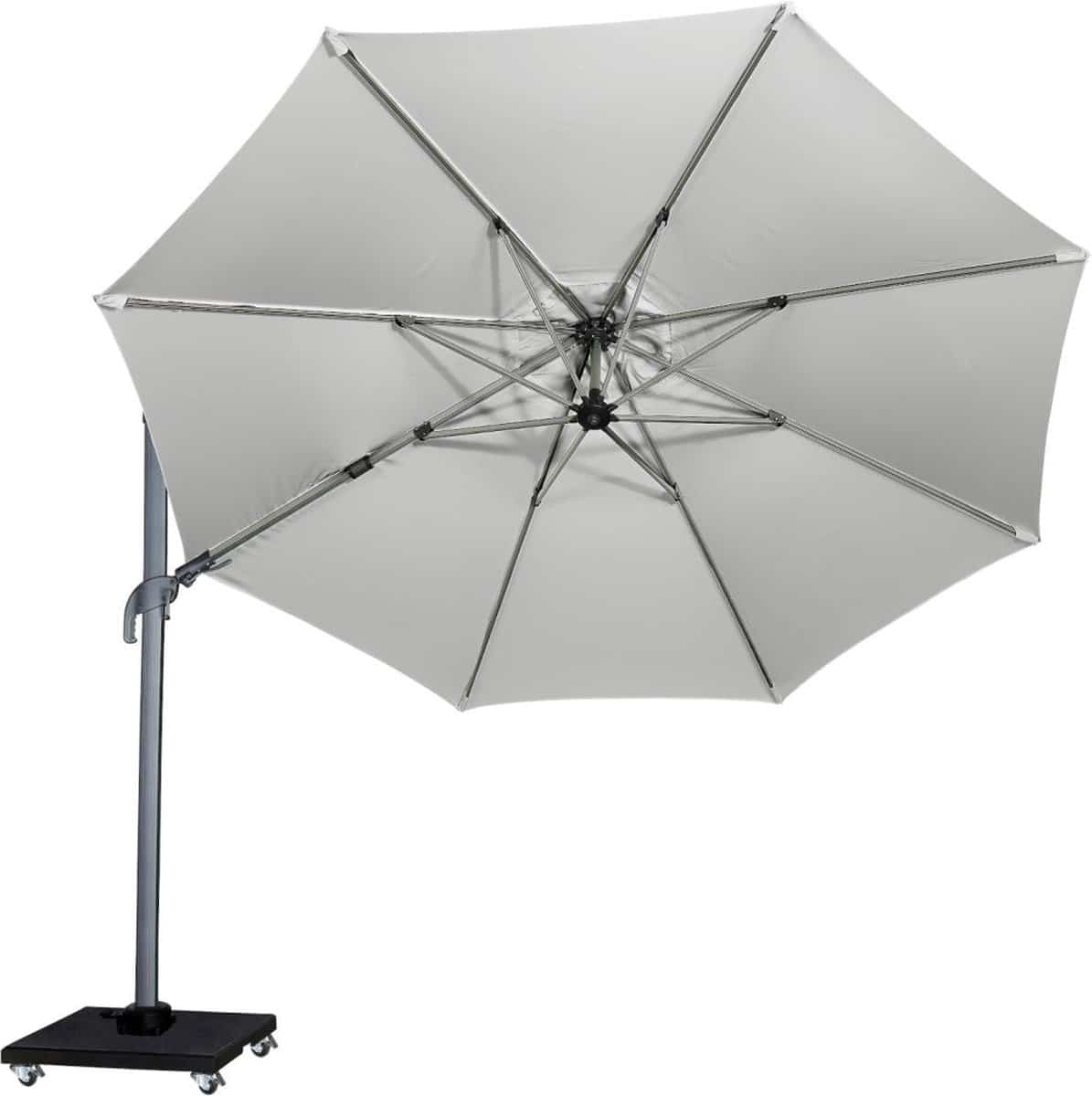 platinum zweefparasol summer t2 light grey Ø 350 cm