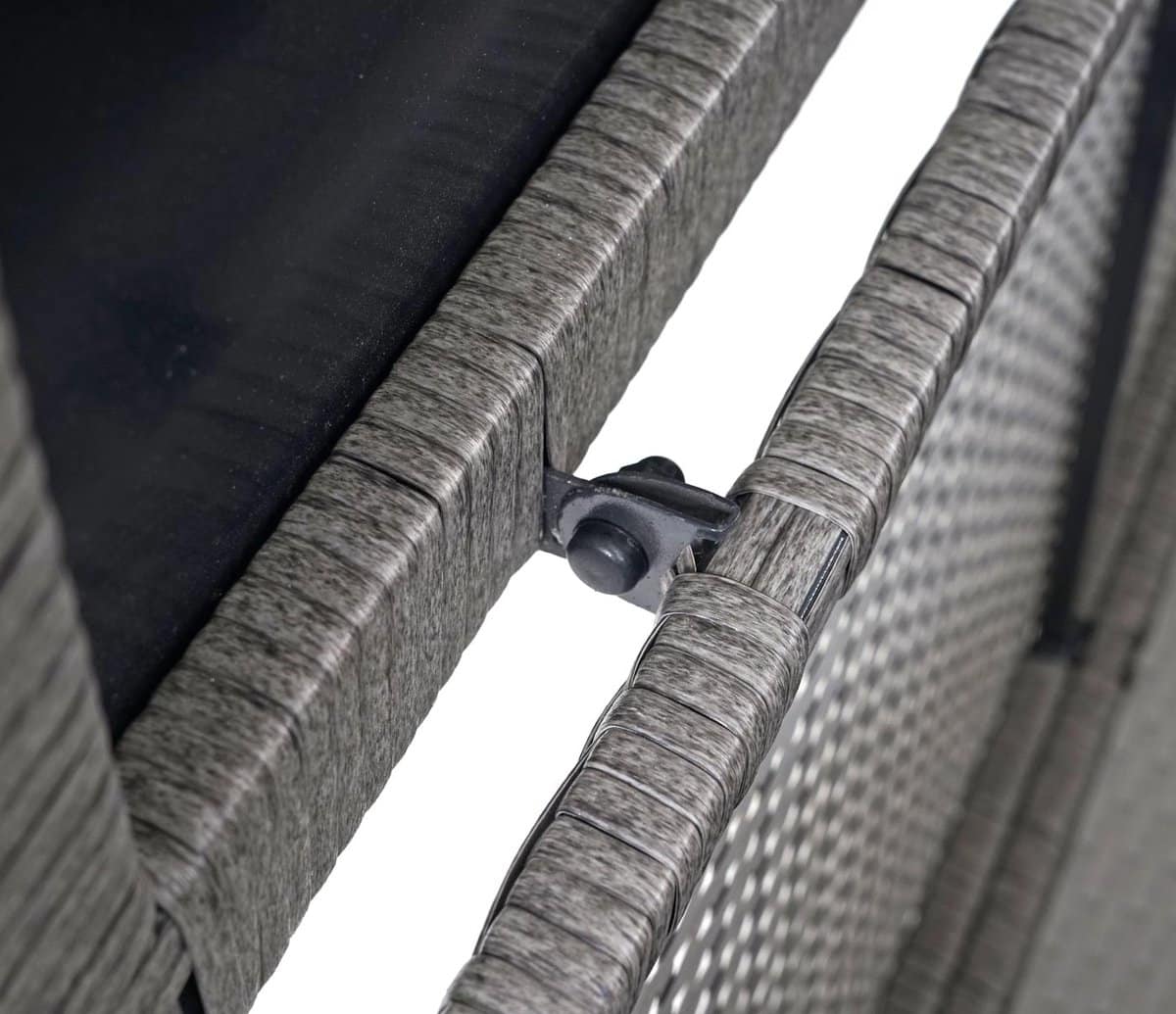 polyrotan kussenbox mcw d88, tuinkist kussenbox kist ~ basic grijs, 51x100x50cm 170l