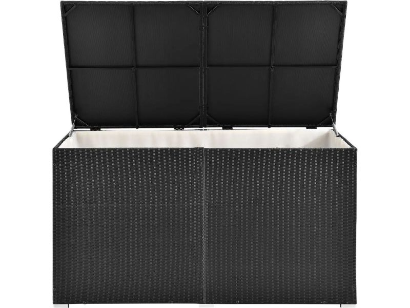 Polyrotan opbergbox Ikaria 950 ltr Zwart