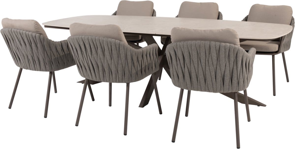 prado cannes dining tuinset 240x105xh75 cm 7 delig terre met