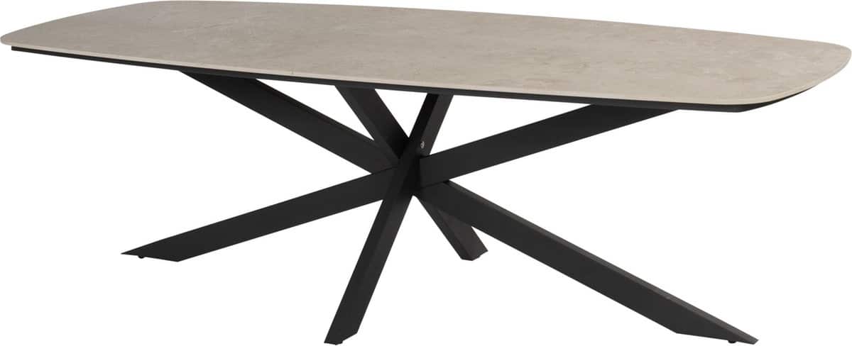 prado dining tuintafel 240x105xh75 cm antraciet met keramisch deens ovaal