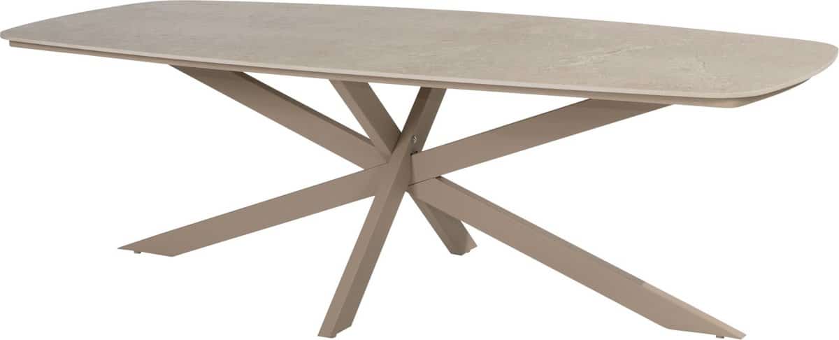 prado dining tuintafel 240x105xh75 cm latte met keramisch deens ovaal