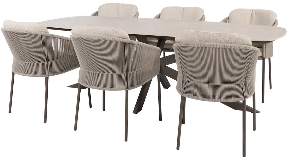 prado florence dining tuinset 240x105xh75 cm 7 delig terre keramisch