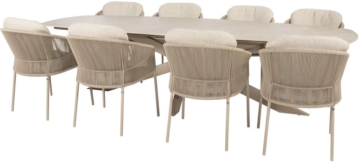 prado florence dining tuinset 300x110xh75 cm 9 delig latte keramisch